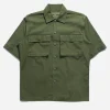 Maharishi Shirts*4513 Advisor'S Overshirt Olive Og-107F