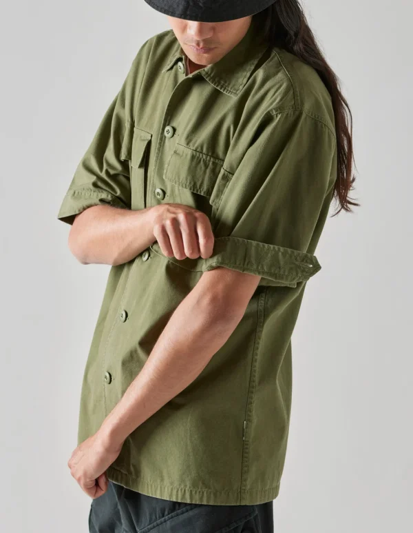 Maharishi Shirts*4513 Advisor'S Overshirt Olive Og-107F
