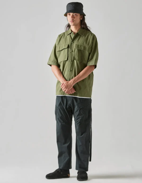 Maharishi Shirts*4513 Advisor'S Overshirt Olive Og-107F