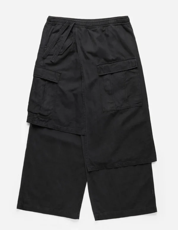 Maharishi Cargo Pants*4588 Asym Cargo Hakama Pants Black