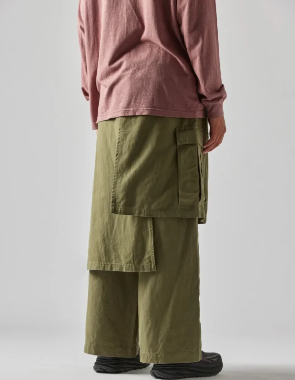 Maharishi Cargo Pants*4588 Asym Cargo Hakama Pants Olive Og-107F