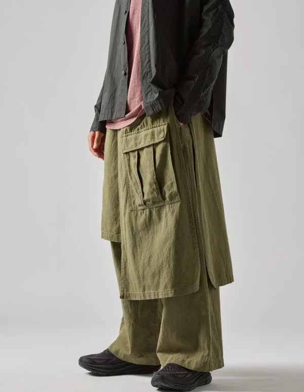 Maharishi Cargo Pants*4588 Asym Cargo Hakama Pants Olive Og-107F