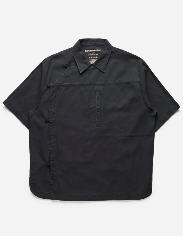 Maharishi Shirts*4512 Asym Monk Shirt Black