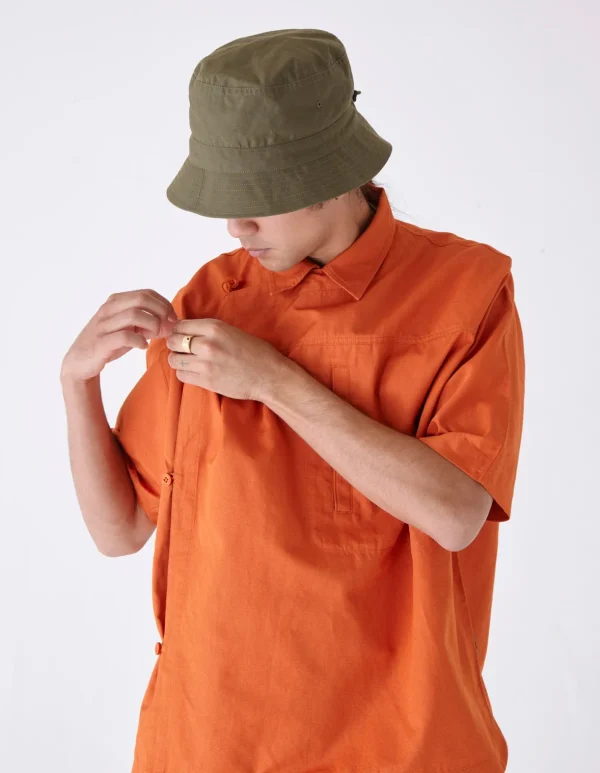 Maharishi Shirts*4298 Asym Monk Shirt Rust
