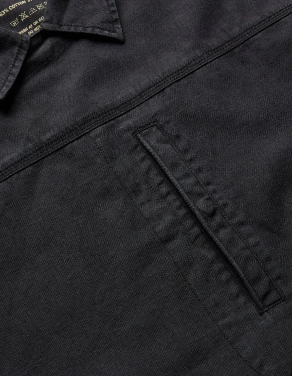 Maharishi Shirts*4512 Asym Monk Shirt Black