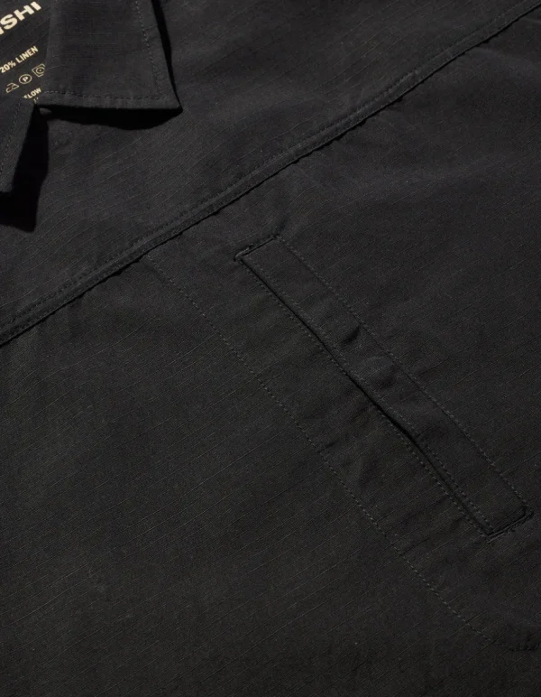 Maharishi Shirts*4298 Asym Monk Shirt Black
