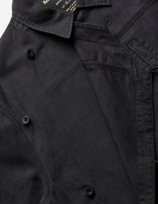Maharishi Shirts*4512 Asym Monk Shirt Black