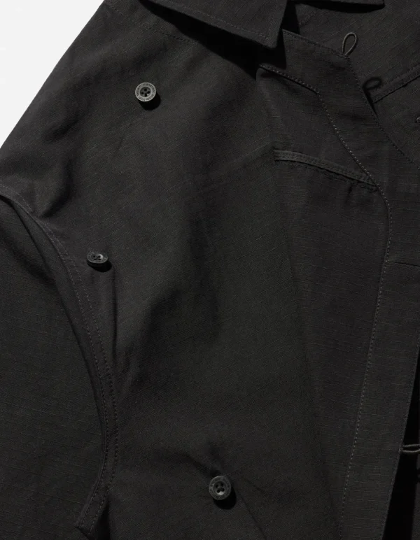 Maharishi Shirts*4298 Asym Monk Shirt Black