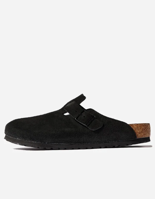 Maharishi Lifestyle*Birkenstock Boston Sfb Suede Leather Black