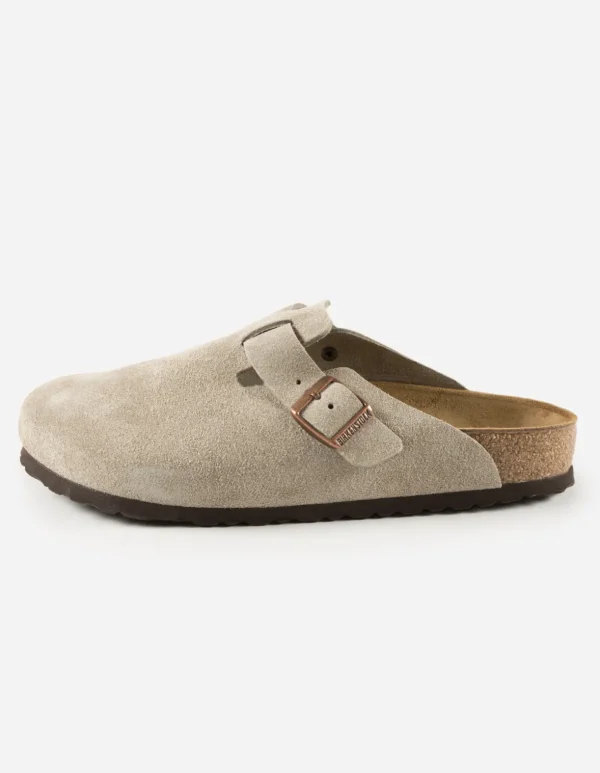 Maharishi Lifestyle*Birkenstock Boston Sfb Suede Leather Taupe