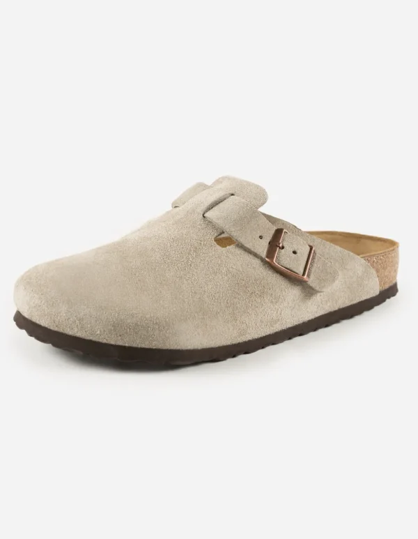 Maharishi Lifestyle*Birkenstock Boston Sfb Suede Leather Taupe