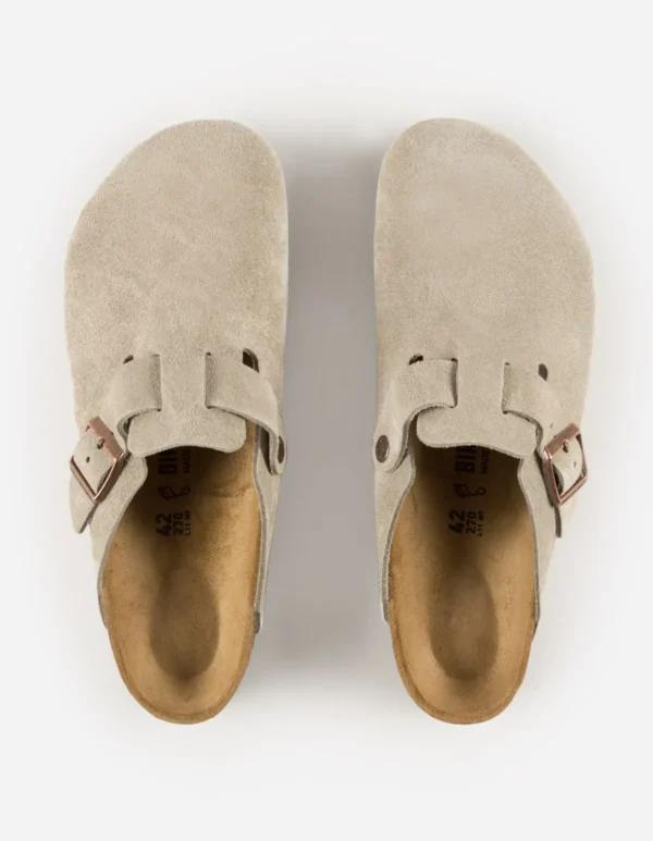 Maharishi Lifestyle*Birkenstock Boston Sfb Suede Leather Taupe