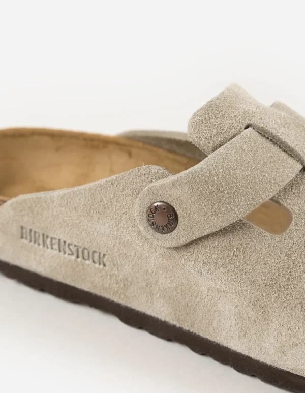 Maharishi Lifestyle*Birkenstock Boston Sfb Suede Leather Taupe