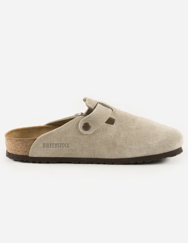 Maharishi Lifestyle*Birkenstock Boston Sfb Suede Leather Taupe