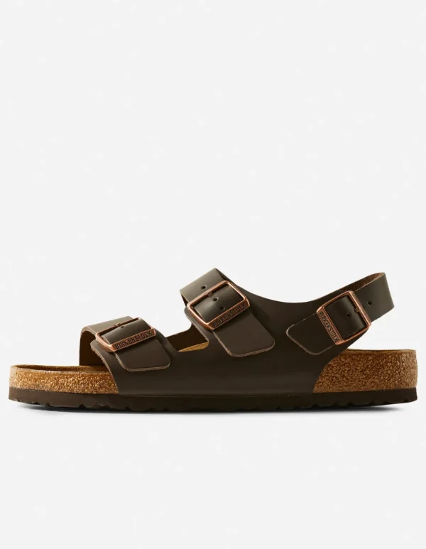 Maharishi Lifestyle*Birkenstock Milano Natural Leather Dark Brown