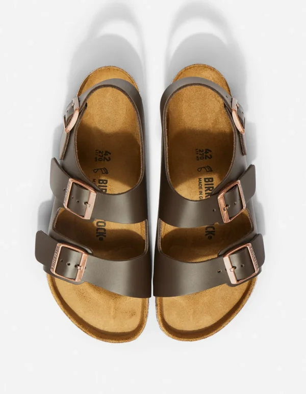 Maharishi Lifestyle*Birkenstock Milano Natural Leather Dark Brown