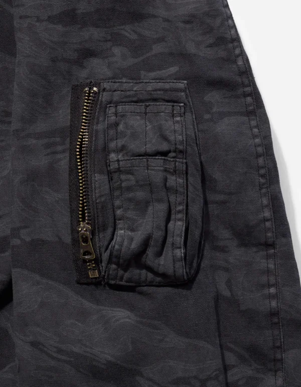 Maharishi Jackets*4289 Camo Reversible Flight Jacket Subdued Night/Black