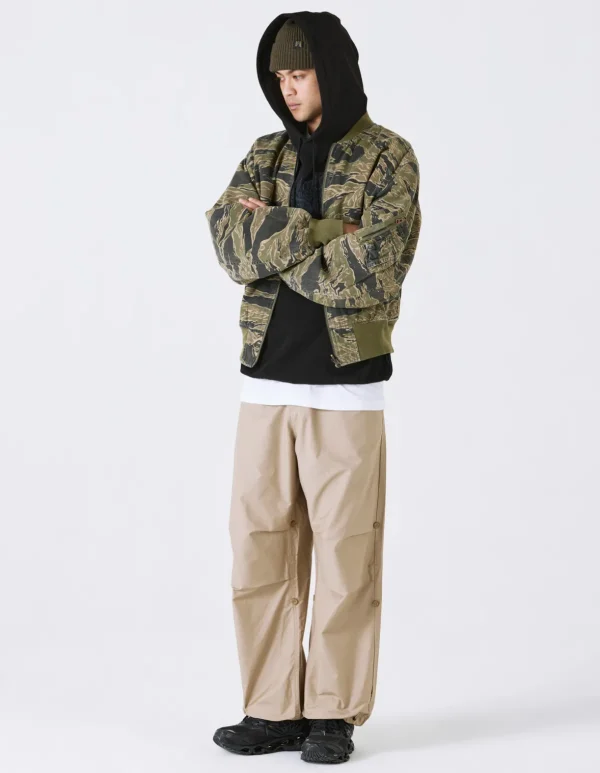 Maharishi Jackets*4289 Camo Reversible Flight Jacket Mint Gold/Olive