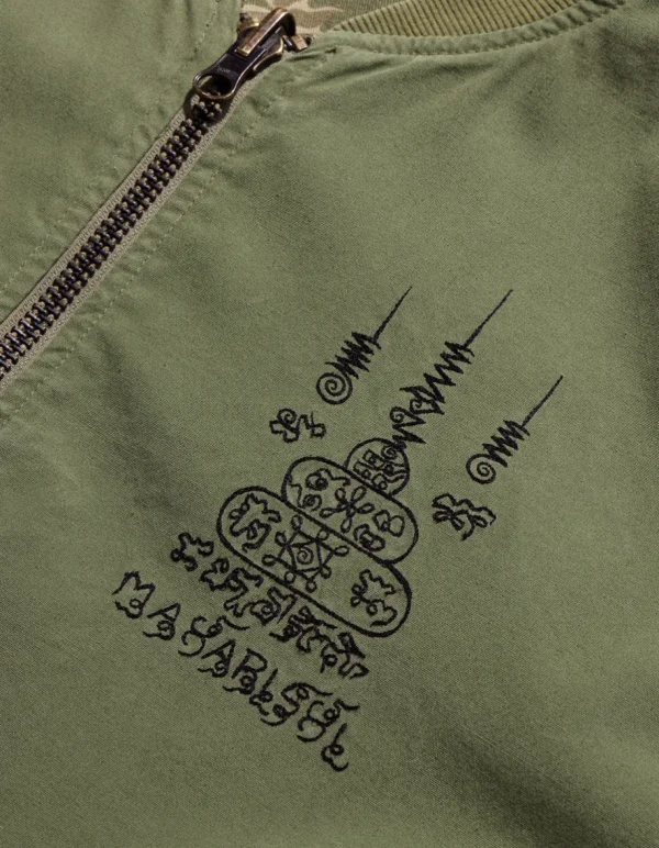 Maharishi Jackets*4289 Camo Reversible Flight Jacket Mint Gold/Olive