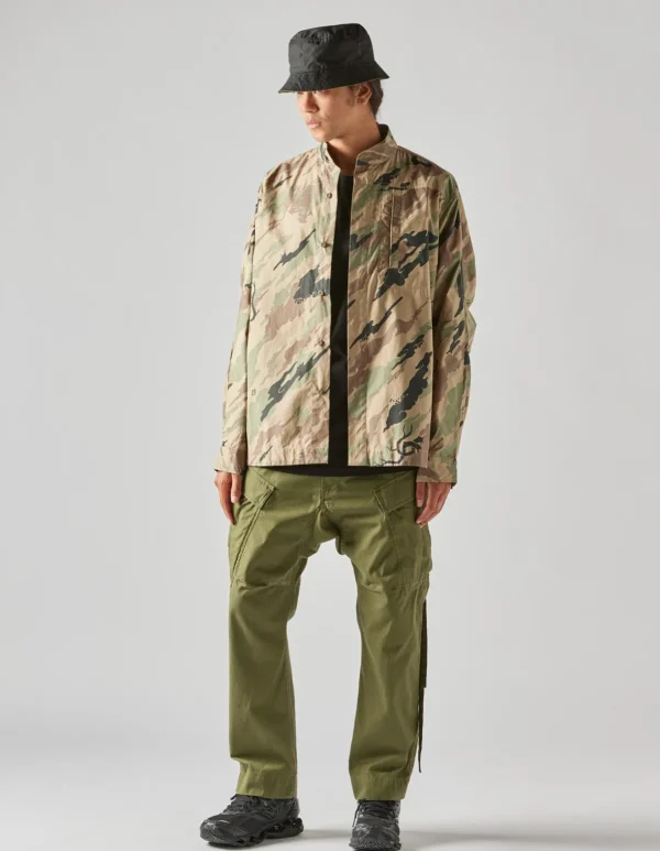 Maharishi Shirts*4522 Camo Stand Collar Shirt Woodland