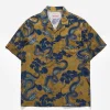 Maharishi Shirts*4234 Cloud Dragon Camp Collar Shirt Olive