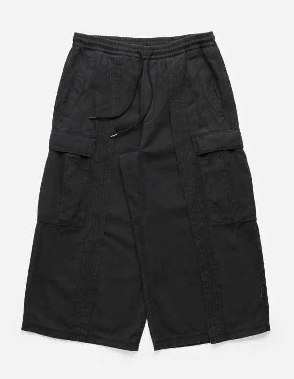 Maharishi Cargo Pants*4511 Cropped U.S. Hakama Track Pants Black
