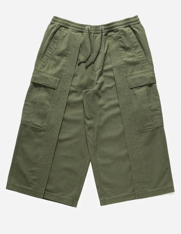Maharishi Cargo Pants*4511 Cropped U.S. Hakama Track Pants Olive Og-107F