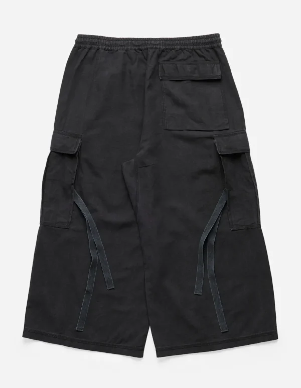 Maharishi Cargo Pants*4511 Cropped U.S. Hakama Track Pants Black