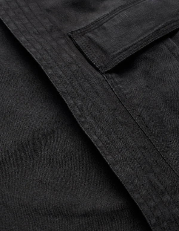 Maharishi Cargo Pants*4511 Cropped U.S. Hakama Track Pants Black