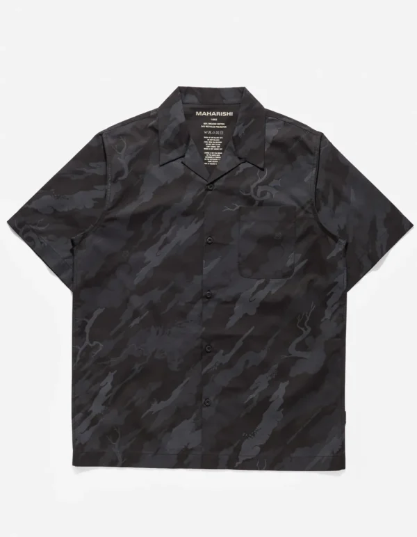Maharishi Shirts*4312 Dpm:Bonsai Forest Camp Collar Shirt Subdued Night