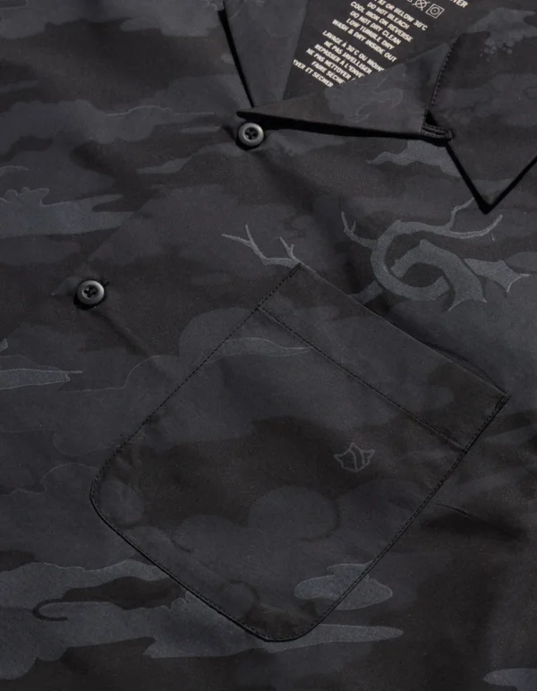 Maharishi Shirts*4312 Dpm:Bonsai Forest Camp Collar Shirt Subdued Night