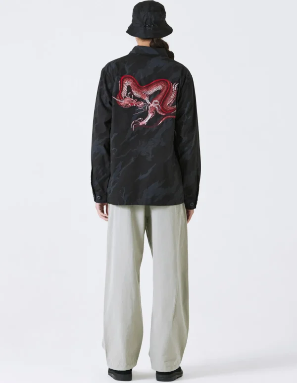 Maharishi Shirts*4308 Dpm:Bonsai Forest Cloud Dragon Utility Shirt Subdued Night