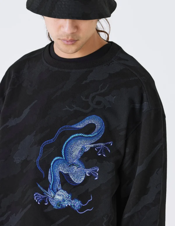 Maharishi Crew Sweats*4319 Dpm:Bonsai Forest Dragon Crew Sweat Subdued Night