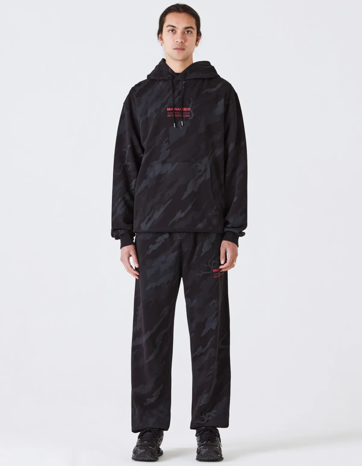 Maharishi Hooded Sweats*4597 Dpm:Bonsai Forest Miltype Embroidered Hooded Sweat Subdued Night