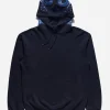 Maharishi Hooded Sweats*4212 Dragon Embroidered Hooded Sweat Navy Blue