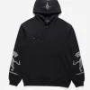 Maharishi Hooded Sweats*4280 Duelling Tigers Embroidered Hooded Sweat Black