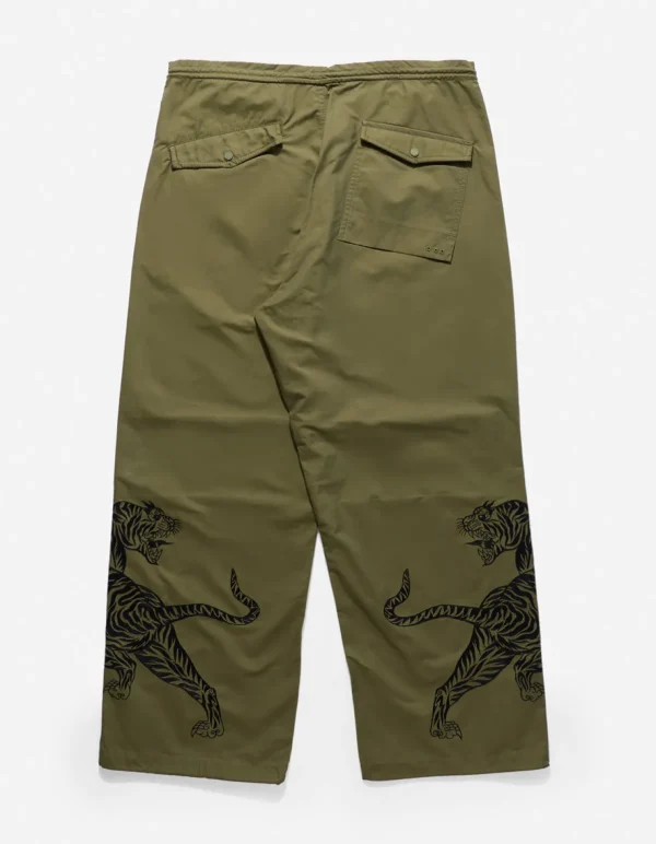 Maharishi Original Snopants*4282 Duelling Tigers Embroidered Loose Snopants® Olive Og-107F