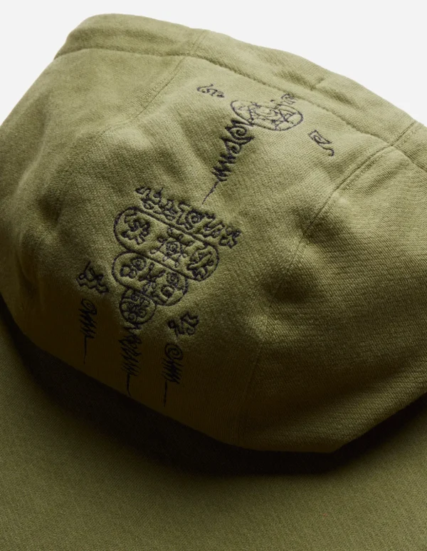 Maharishi Hooded Sweats*4280 Duelling Tigers Embroidered Hooded Sweat Olive Og-107F