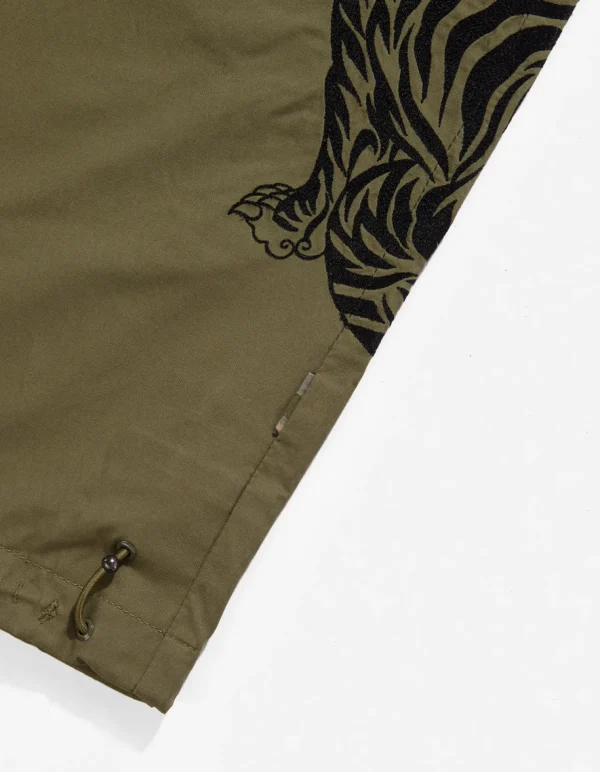 Maharishi Original Snopants*4282 Duelling Tigers Embroidered Loose Snopants® Olive Og-107F