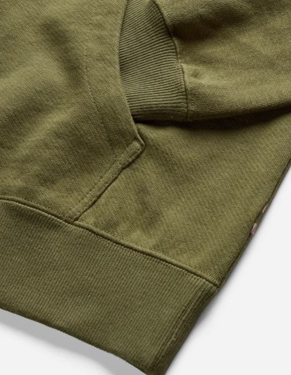 Maharishi Hooded Sweats*4280 Duelling Tigers Embroidered Hooded Sweat Olive Og-107F