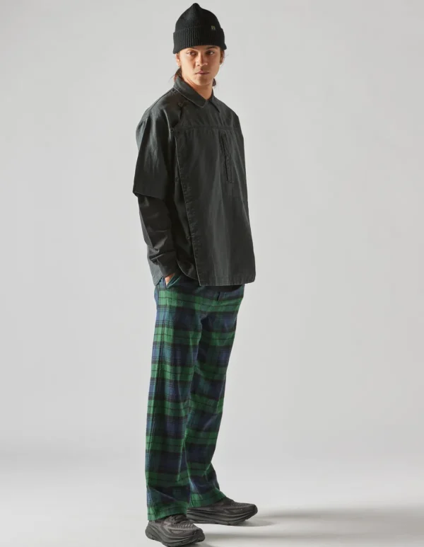 Maharishi Track Pants*4613 Flannel Track Pants · Loose Fit Black