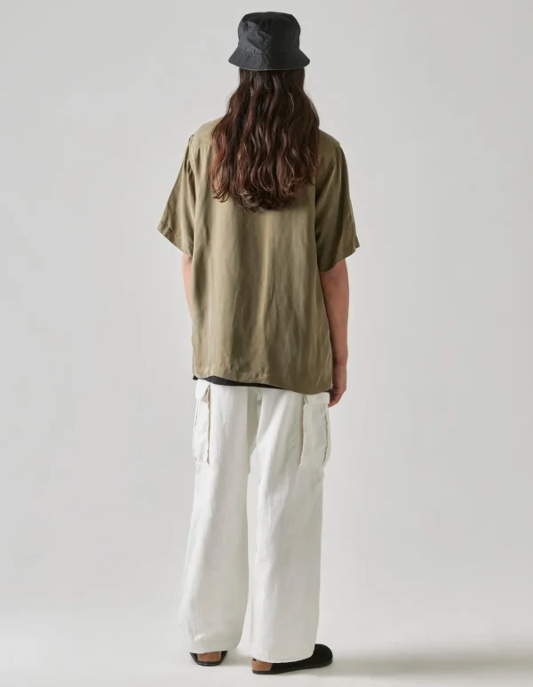 Maharishi Shirts*4508 Flying Cranes Embroidered Shirt Maha Olive