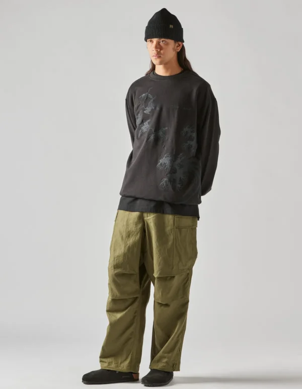 Maharishi Crew Sweats*4505 Flying Peace Cranes Crew Sweat Black