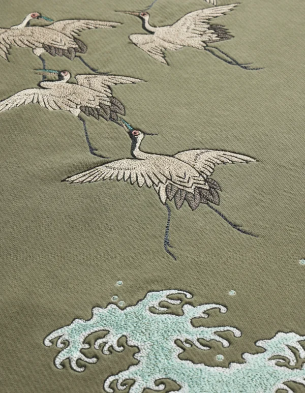 Maharishi Crew Sweats*4505 Flying Peace Cranes Crew Sweat Olive Og-107F
