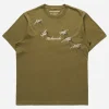 Maharishi Short Sleeve T-Shirts*4507 Flying Peace Cranes T-Shirt Olive Og-107F