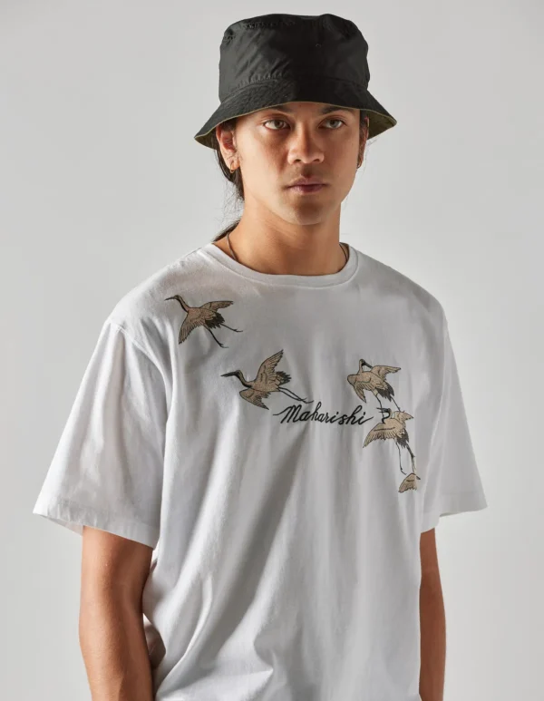 Maharishi Short Sleeve T-Shirts*4507 Flying Peace Cranes T-Shirt White