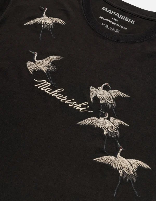 Maharishi Short Sleeve T-Shirts*4507 Flying Peace Cranes T-Shirt Black