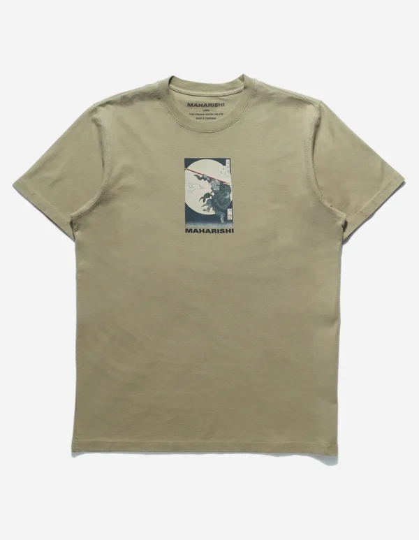 Maharishi Short Sleeve T-Shirts*1008 Hare U0026 Monkey T-Shirt Silver Sage