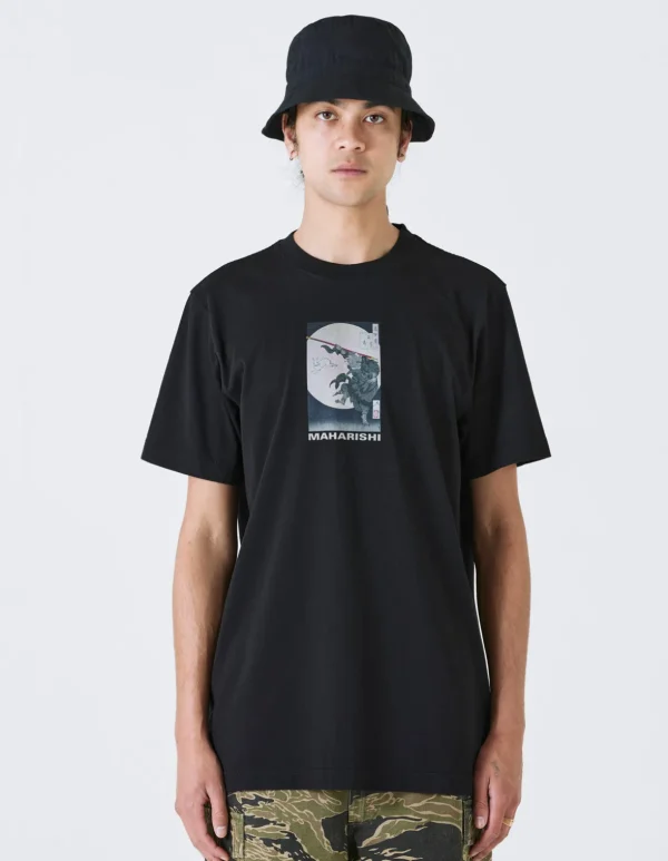 Maharishi Short Sleeve T-Shirts*1008 Hare U0026 Monkey T-Shirt Black