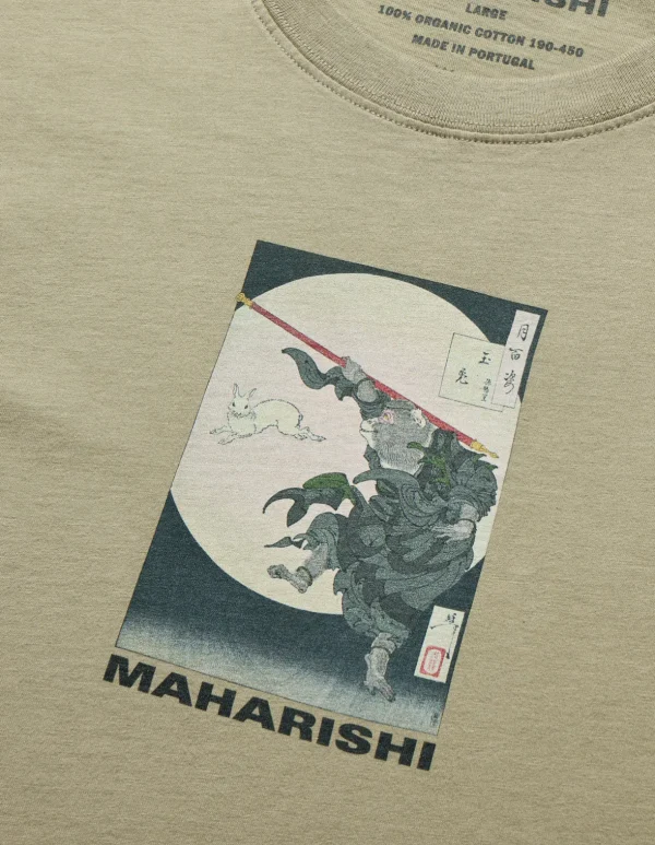 Maharishi Short Sleeve T-Shirts*1008 Hare U0026 Monkey T-Shirt Silver Sage